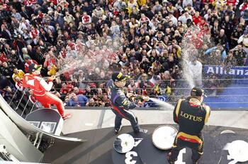Coming down slowly at the end of F1 2013